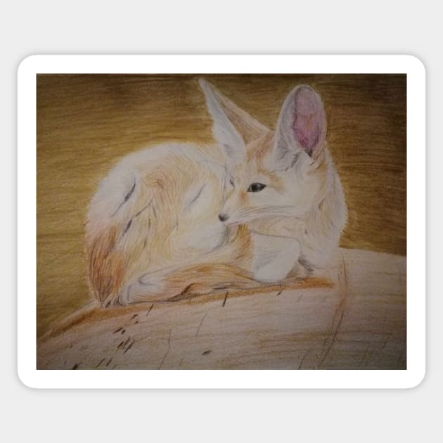 fennec Sticker by An.D.L.